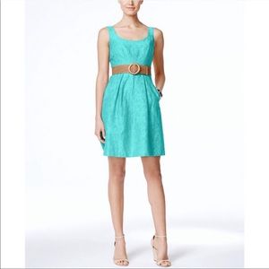 New Nine West Tiffany Blue Fit Flare Dress